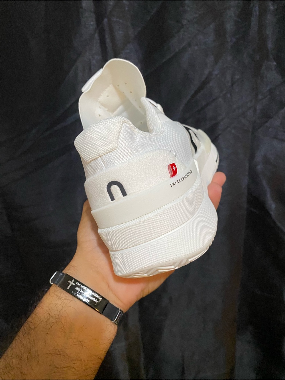 On Running Men’s White and Black Cloudnova Sneakers - Picture 4 of 10